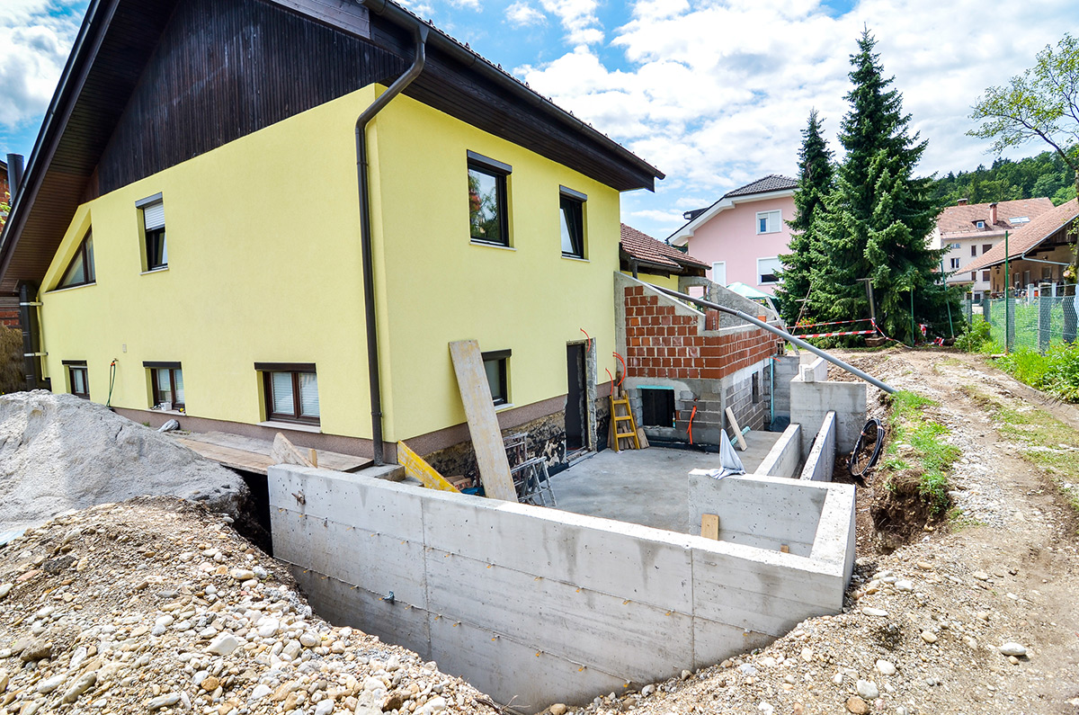 Home Addition - Construction site