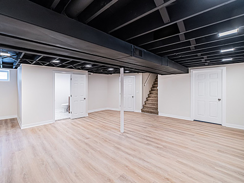 Modern Industrial-Style Basement – 700 Sq. Ft.